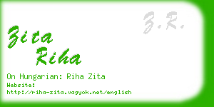 zita riha business card
